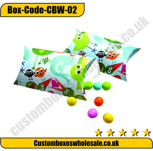 Custom Printed Pillow Boxes Wholesale Pillow Packaging Box