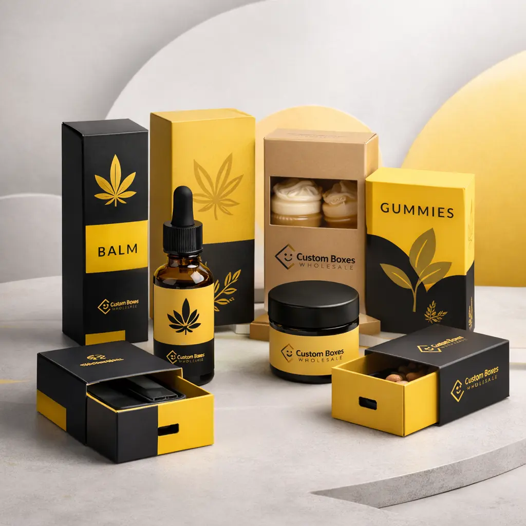 CBD product packaging display